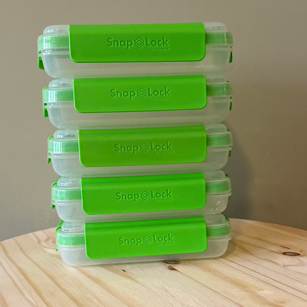 Green Stackable Meal Prep Containers - Set of 5